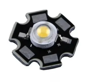 LED Blanco 3W 3.4-3.6V Alto Brillo + Disipador