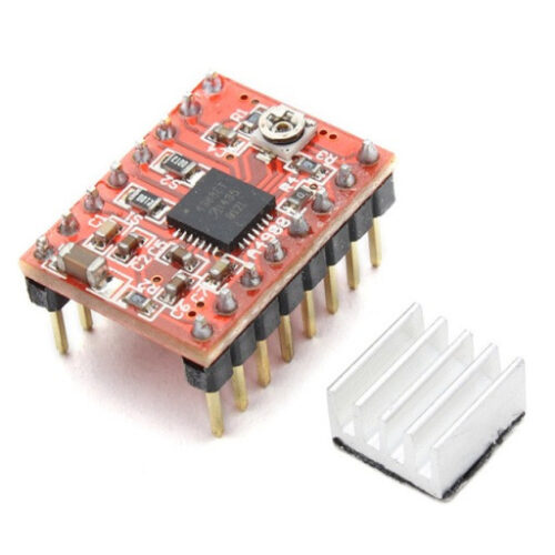 Módulo de controlo de motor passo a passo da reprap a4988 + dissipador de calor