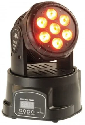 Moving Head 7 LEDS Wash CREE 10W RGBW DMX