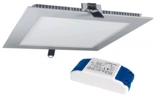 Painel de LED Quadrado (9.2 x 9.2 cm) 4W 6000K 220Lm Aço Escovado - Iglux