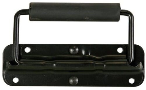 Pega para Colunas com Mola Metal Preto 140x40mm