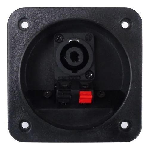 Placa Coluna com Terminais de Pressão + Speakon 2 Pólos