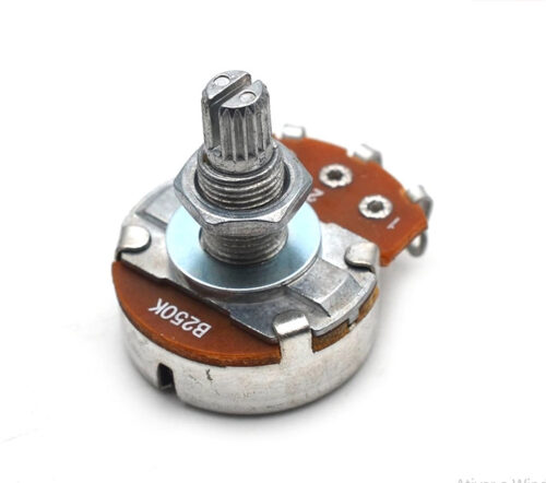 Potenciómetro para Guitarra 250K Ohm Linear (Rosca Alta)