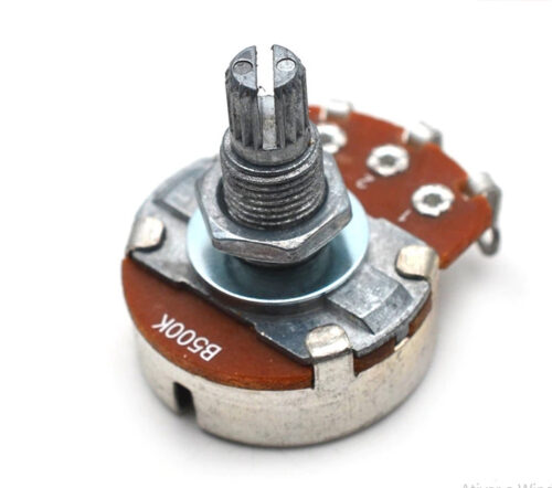 Potenciómetro para Guitarra 500K Ohm Linear (Rosca Alta)
