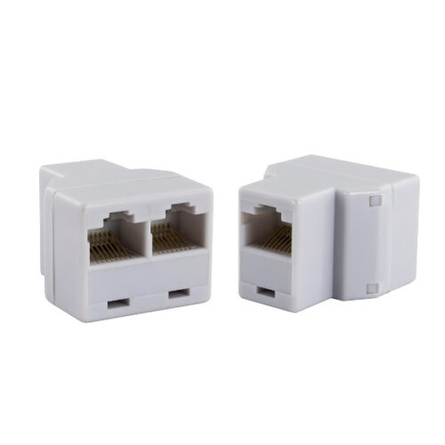 Ficha Adaptadora RJ45 Fêmea p/ 2 RJ45 Fêmea