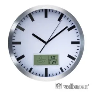 Reloj de Pared Analógico + Termómetro e Higrómetro
