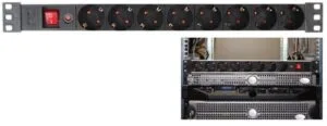 Extensão com 8 saídas p/ Rack 19" c/ interruptor + proteção