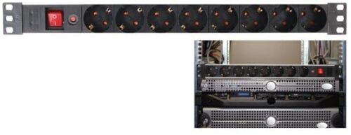 Extensão com 8 saídas p/ Rack 19" c/ interruptor + proteção