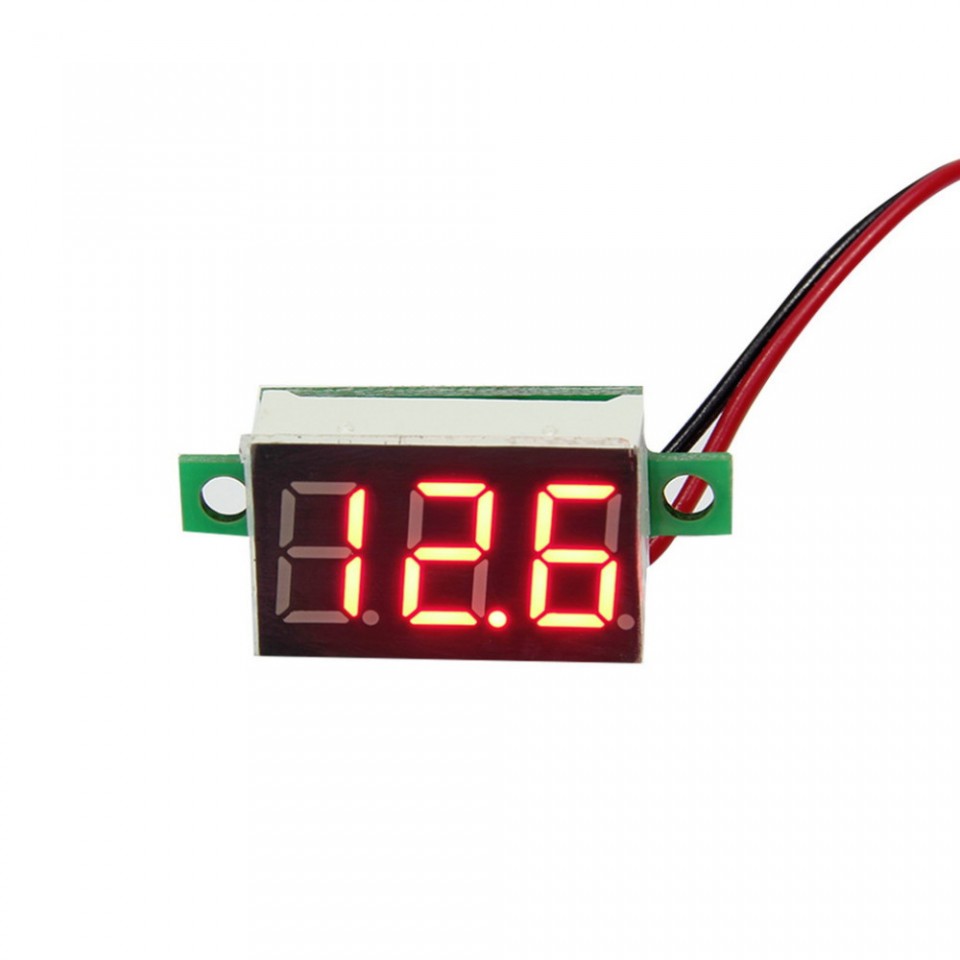 MGI SpeedWare Voltímetro/amperímetro 2 en 1 12vDC con pantalla digital LED  (rojo)