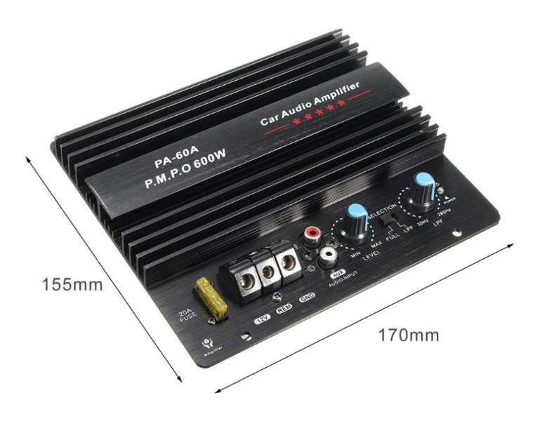 Placa amplificadora Subwoofer amplificador de 35 a 80 con Control de graves  Mini módulo de Audio Digital para altavoces domésticos altavoces de perfke  Tablero amplificador de potencia