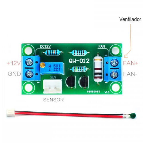 Placa de Controlo Automático de Velocidade de Ventilador em função da Temperatura