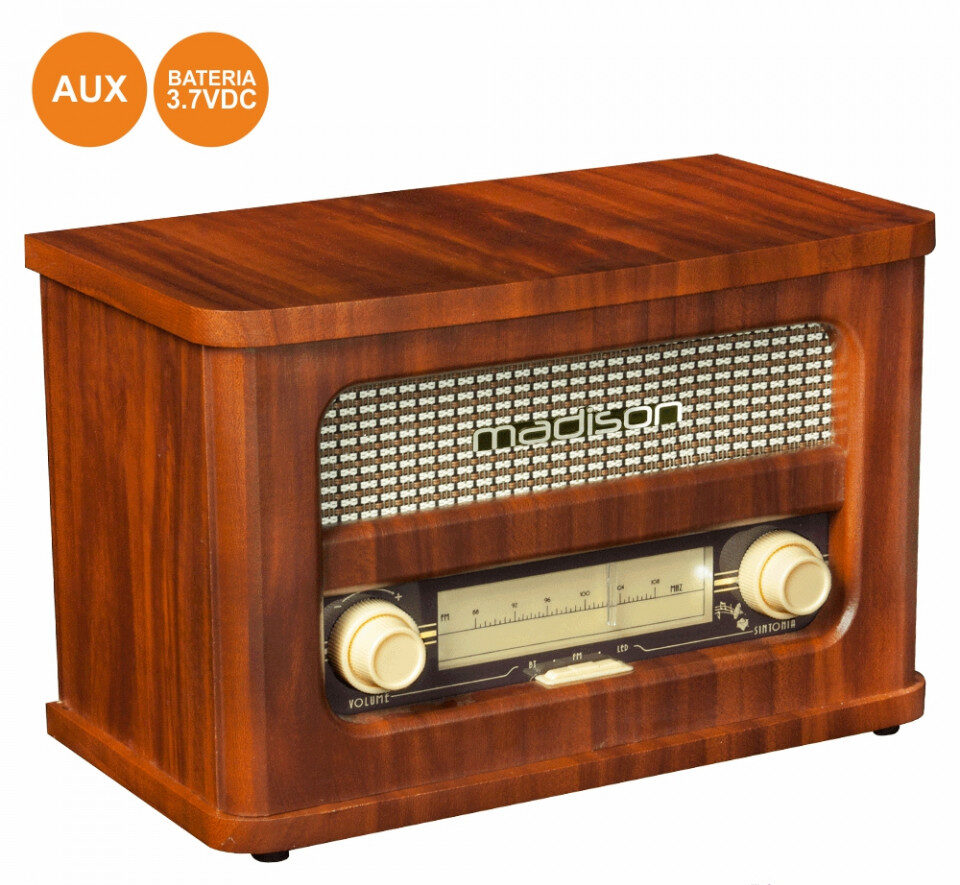 Radio FM portátil con Bluetooth Vintage - Madison - TECNIS - Audio y  Electrónica