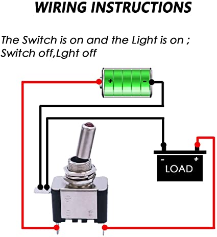 Switch Interruptor de Palanca para Carro 12V LED ASW-07D