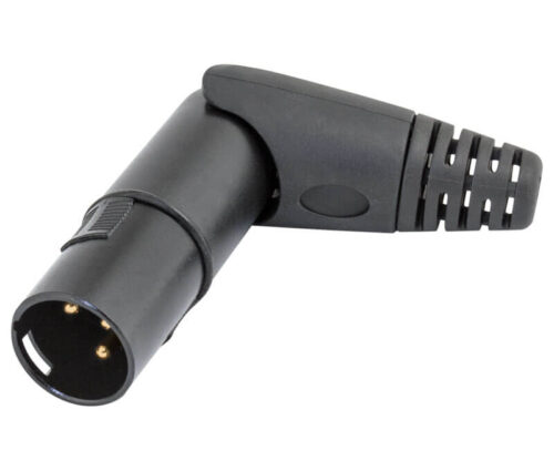 Ficha XLR 3 Pinos Macho Metálica Articulada 180º