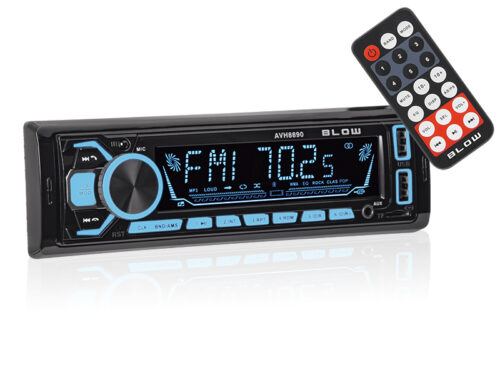 Auto Rádio BLOW AVH-8890 4x 60W c/ SD / USB / AUX / Bluetooth c/ selector de cor