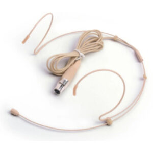 Microfone de cabeça cor de pele clara c/ ficha Mini XLR 3 Pinos