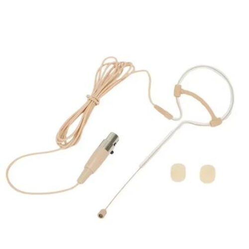 Microfone de cabeça cor de pele clara c/ ficha Mini XLR 3 Pinos