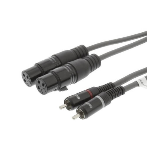 Cabo 2x XLR Fêmea – 2x RCA Macho 3 metros - Nedis