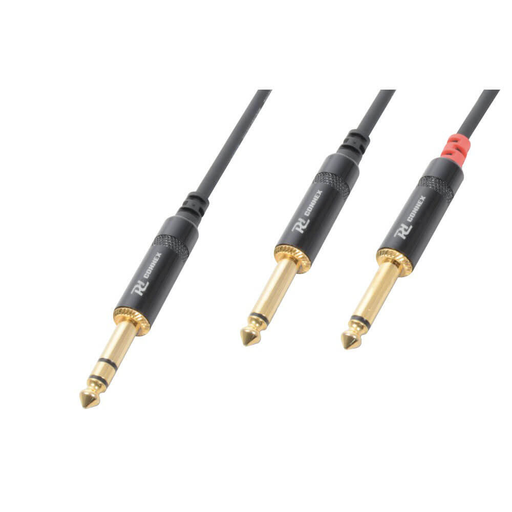 Cable Jack 6.3mm Macho Estéreo / 2x Jack 6.3mm Macho Mono - 5 metros -  TECNIS - Audio y Electrónica