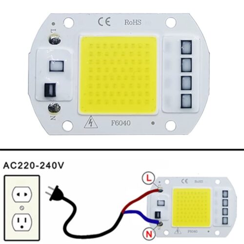 Pastilha led para projector 50W 220 Volts Luz Branca