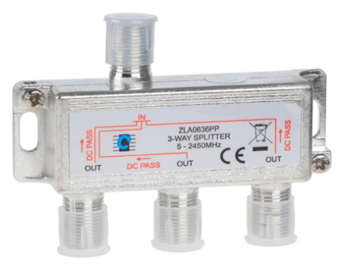 Spliter Derivador Terrestre 3 Vias 5-2450Mhz