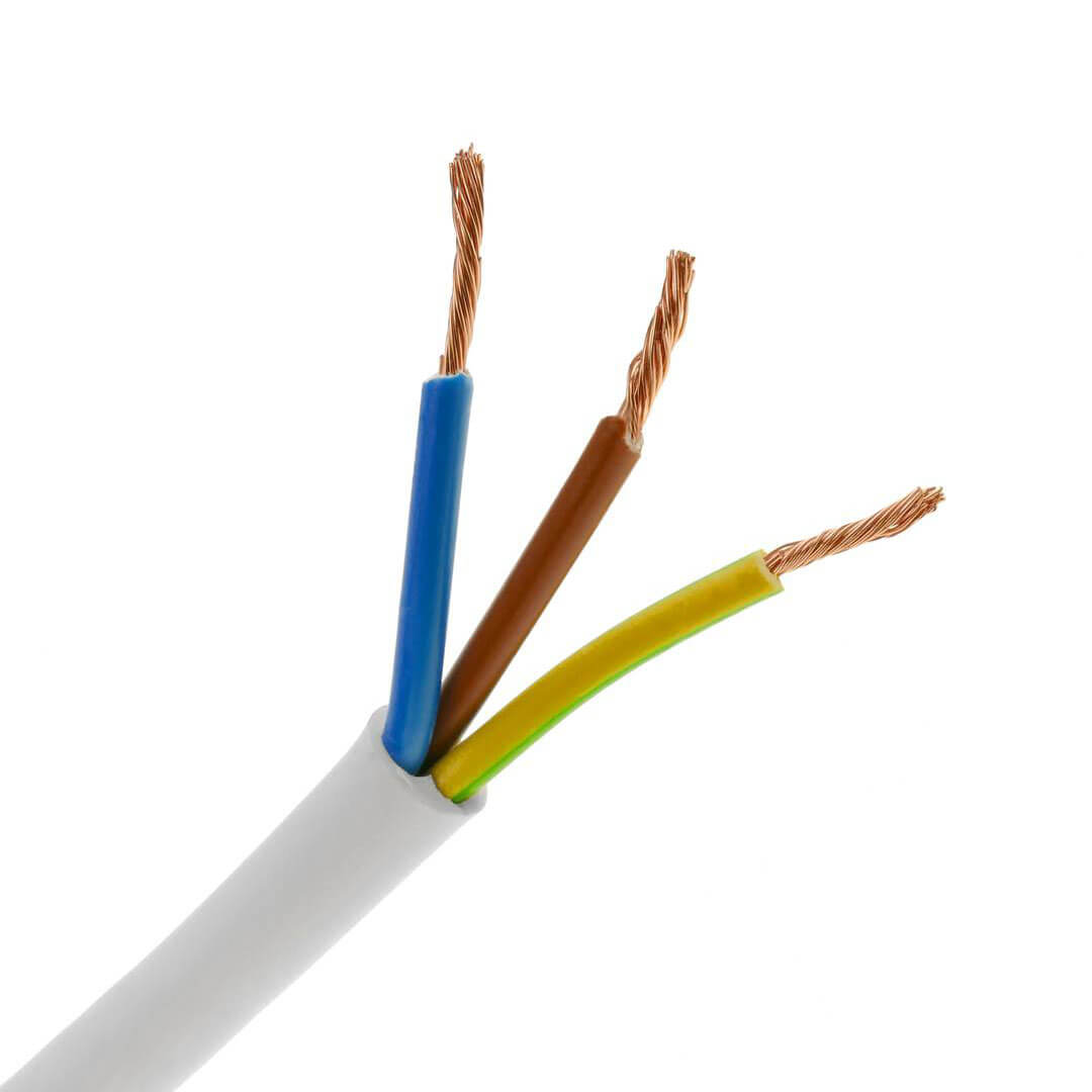 Cable Eléctrico 3 x 2.5mm Cobre Blanco Flexible (metro) - TECNIS
