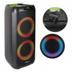 Coluna amplificada 2x6,5” USB/SD/AUX/BT LED TWS IBIZA