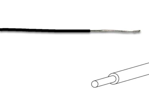 Fio Elétrico Unifilar Condutor 0.2 mm exterior 1.4 mm Preto