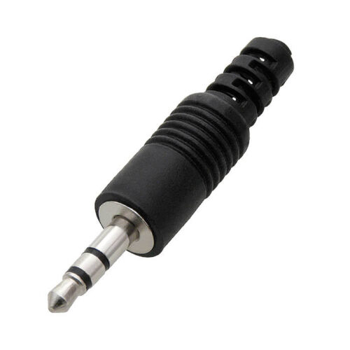 Ficha Jack 3.5mm Macho Stereo de qualidade com corpo de plástico