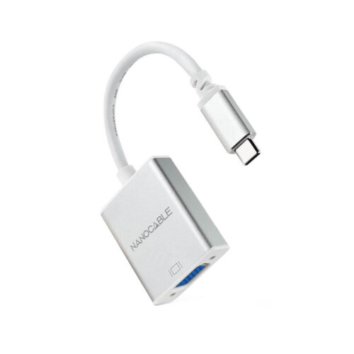 Adaptador / Conversor USB-C Macho - VGA Fêmea (10 cm) Alumínio - Nanocable