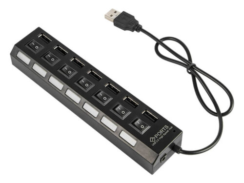 HUB USB 7 Portas ON-OFF c/ Alimentação - BLOW