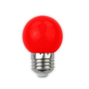 Lâmpada E27 2W globo G45 vermelha 270Lm