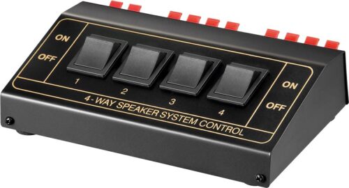Comutador de Colunas 4 Vias Stereo 300W