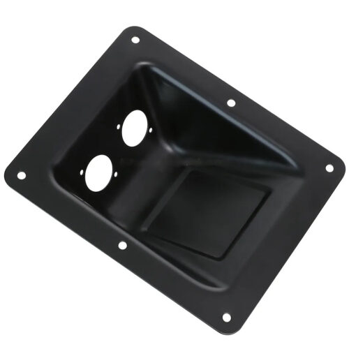 Placa de Coluna Metálica para embutir p/ ficha Speakon / XLR de qualidade