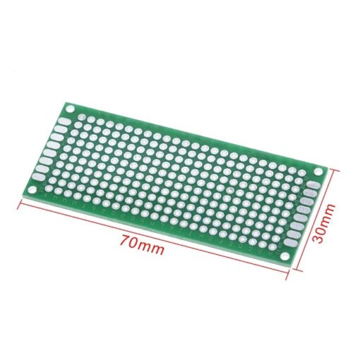 Placa perfurada PCB p/ Soldar Dupla Face 30X70mm