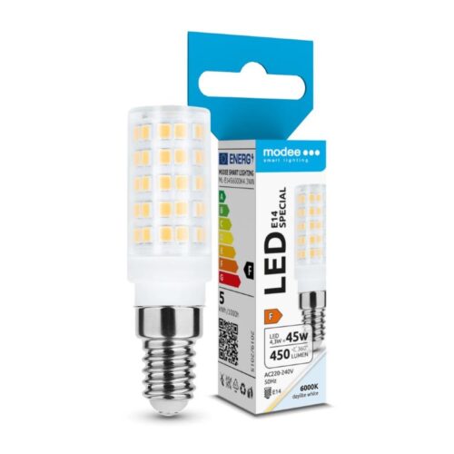 Lâmpada LED Cerâmica E14 4.3W Branco Frio 6000K 450Lm - Modee