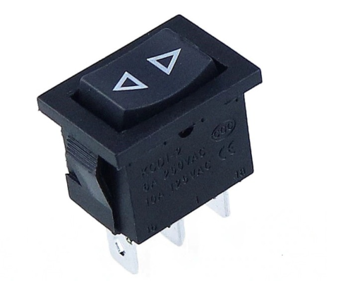 Interruptor mini ON OFF ON de pressão