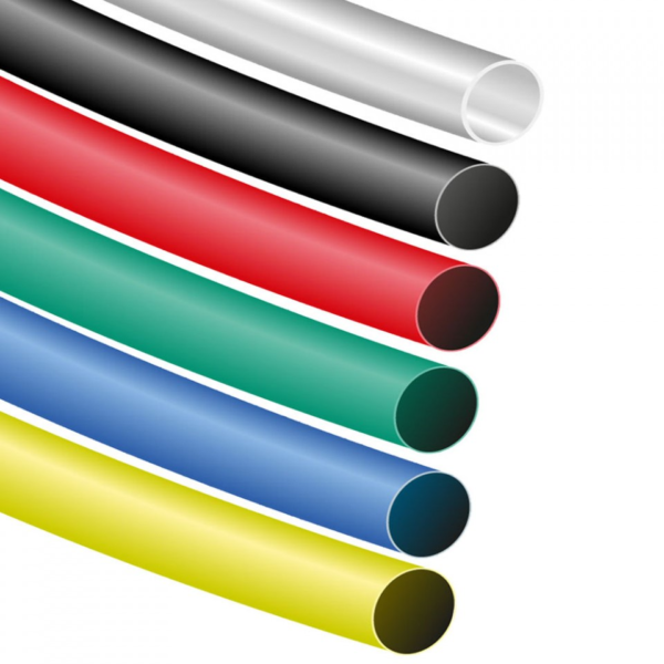 Manga Termoretrátil Cores Ø 12.7mm > 6.4mm (Tamanho 1.2 metros) - Vermelho