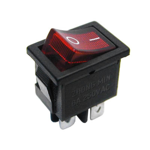 Interruptor Luminoso ON / OFF Vermelho 220V