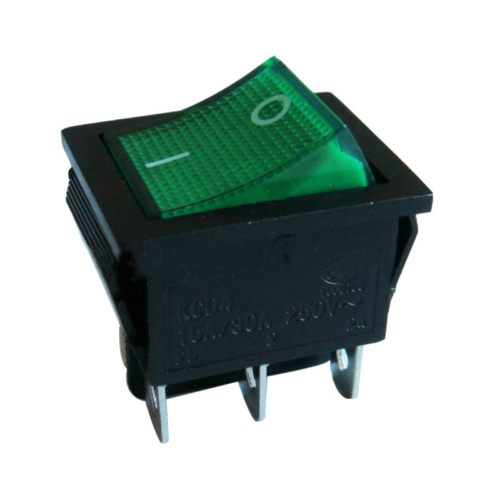 Interruptor Duplo Luminoso (Verde) - 220V