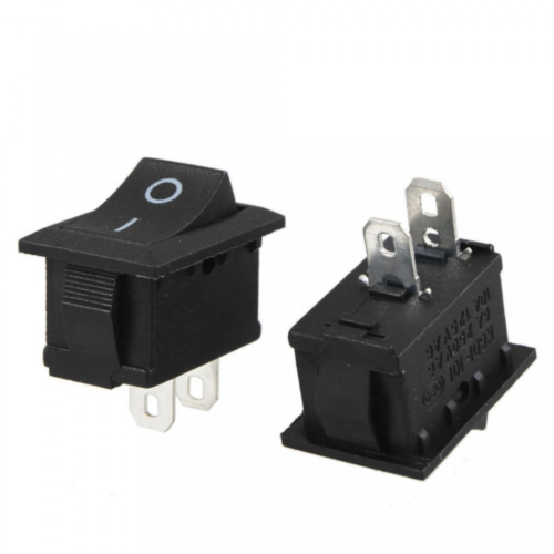Interruptor ON / OFF 250V 21x15mm Preto