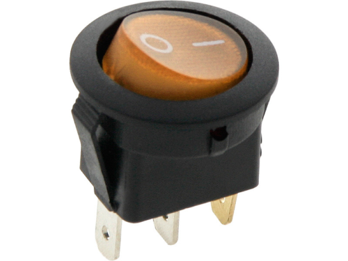 Interruptor iluminado amarelo Redondo 12V