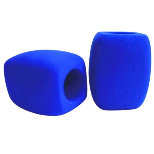 Esponja Grande Profissional p/ Microfone Mão - 4 Faces - Azul