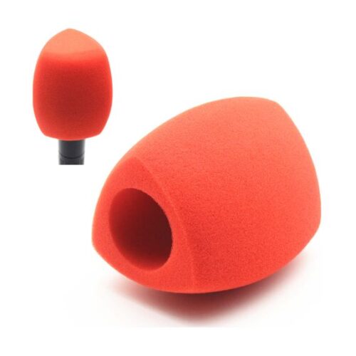 Esponja p/ microfone de Mão Profissional de 3 Faces - Vermelho