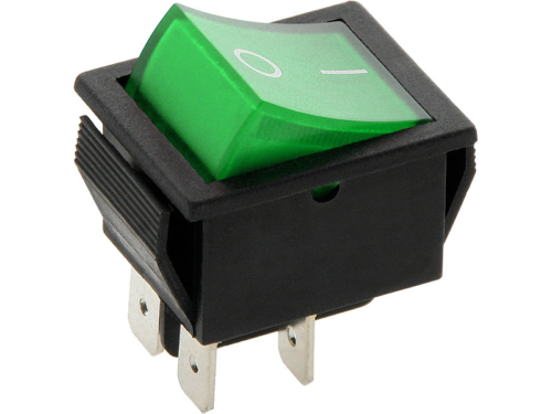 Interruptor Luminoso ON / OFF Verde Duplo