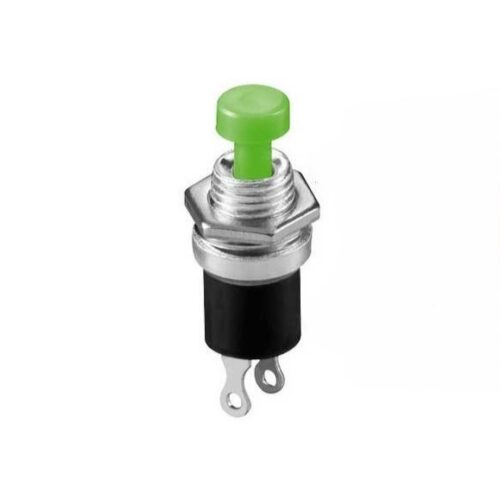 Mini Pulsador Momentâneo de Pressão Ø 7mm - Verde