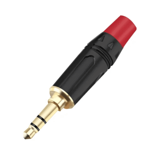 Ficha Jack 3.5 milímetros Stereo Alta Qualidade (unidade) - Vermelho