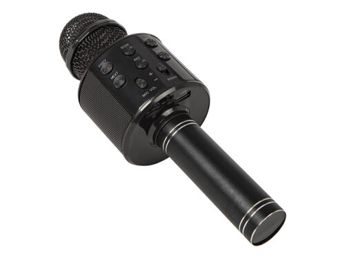 Microfone de karaokê preto PRM402