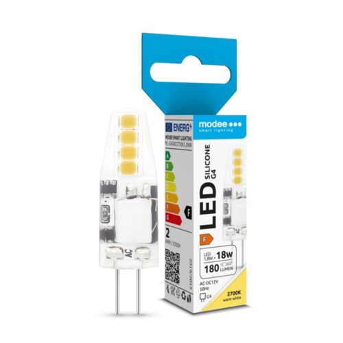 Lâmpada LED G4 12V 1,8W Branco Quente 2700K 180lm – Modee