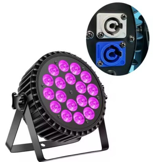Projetor de Palco Profissional par324 LED RGBWA+UV DMX (324w)